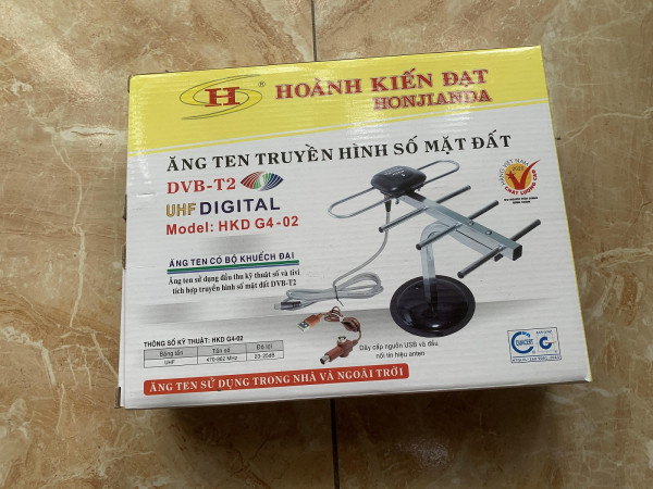 ANTEN TRONG NHÀ CAO CẤP CÓ KHUYẾCH ĐẠI HKD G4-02 cho tivi và đầu thu DVB-T2