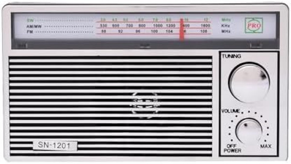  Radio SN-1201 Hoài Cổ – Nghe FM AM SW – NEW-Loa Lớn – Cắm Điện/ Pin đại D